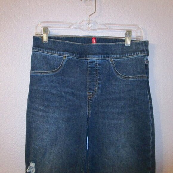 Spanx Ankle Legging Jeans Size M Pockets Pull On Stretch Distressed 20203R EUC - Picture 3 of 12